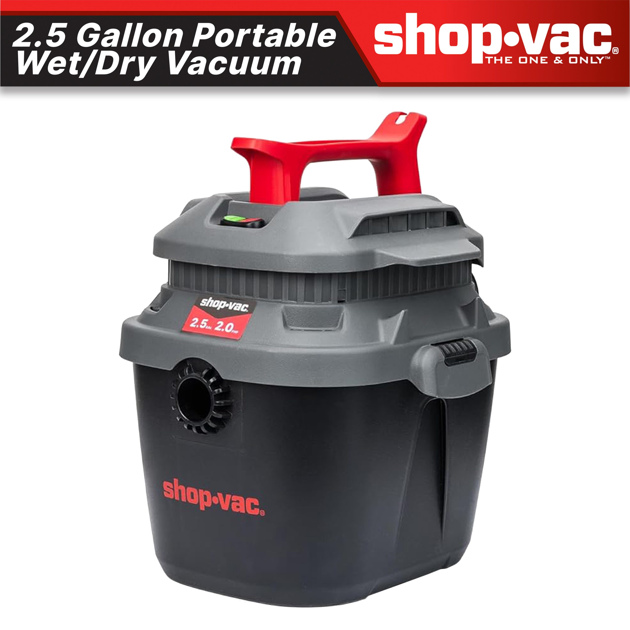 Shop-Vac® 2.5 Gallon 2.0 Peak HP Square Wet/Dry Vacuum