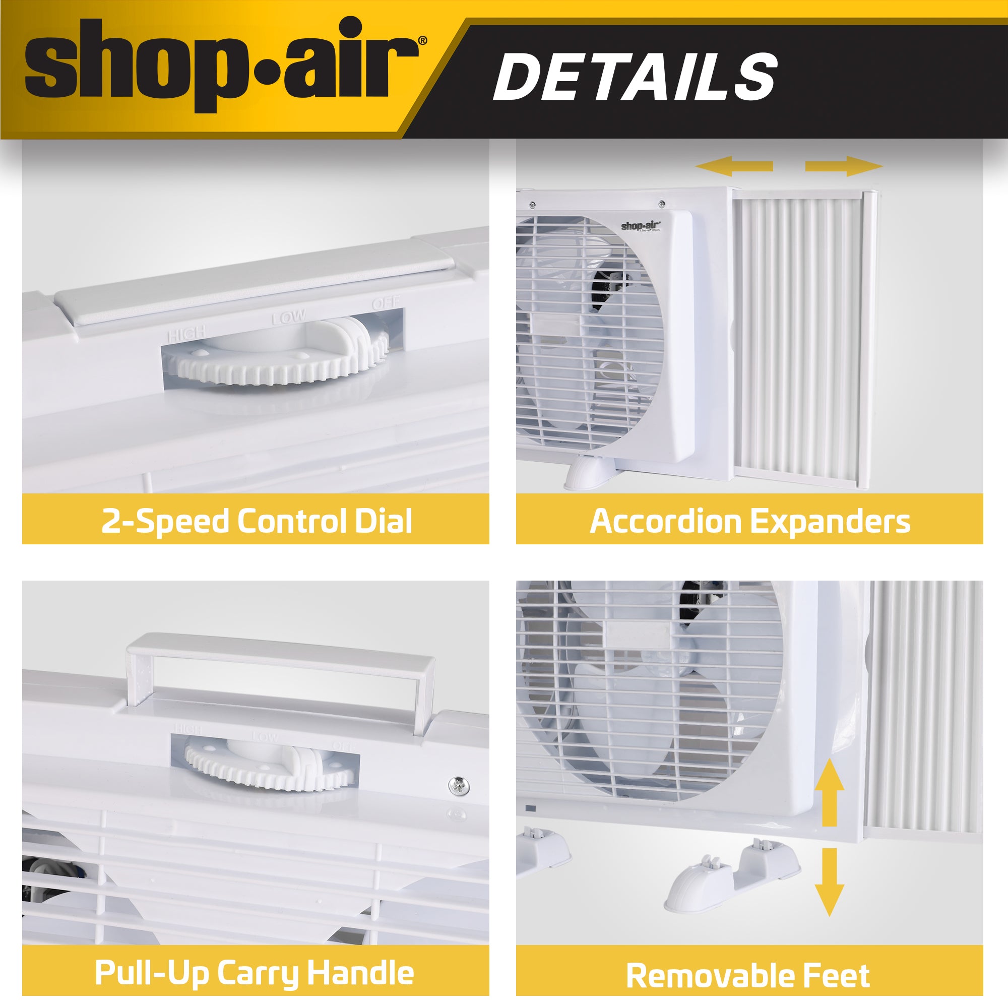 Shop-Air® 9 Twin Window Fan - Image 3